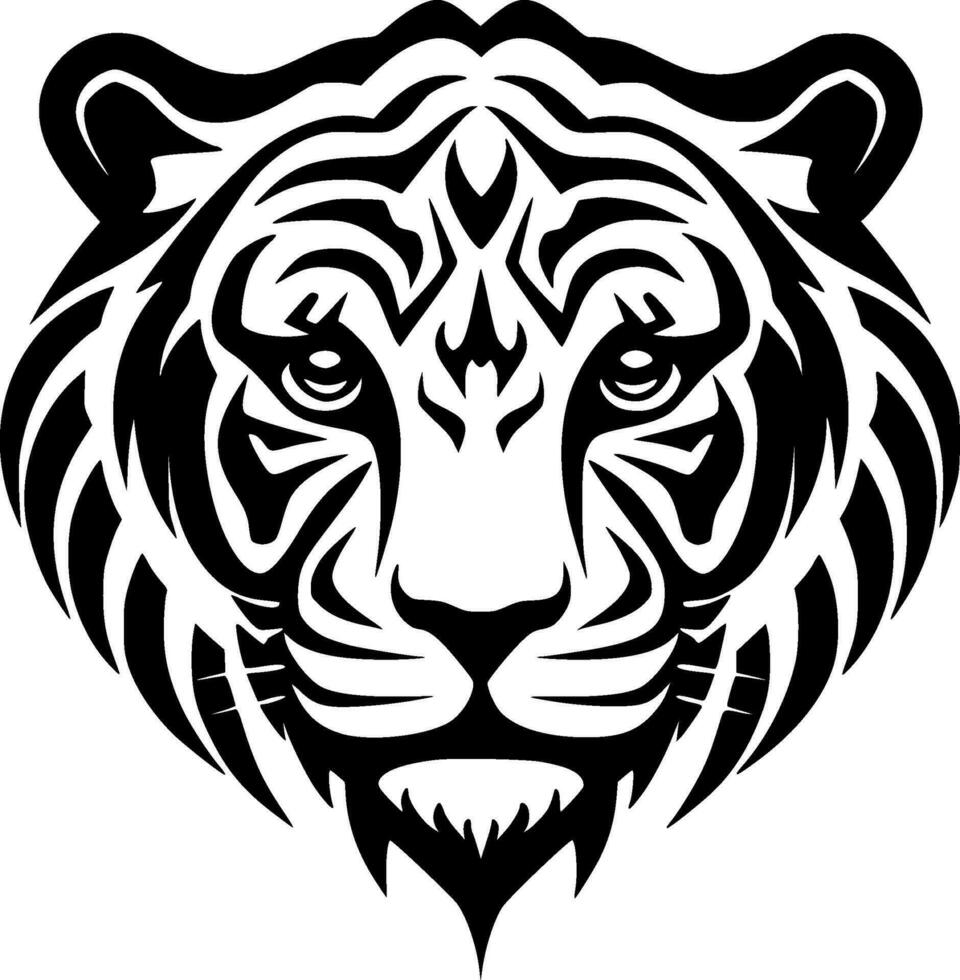 Tiger - - minimalistisch und eben Logo - - Vektor Illustration