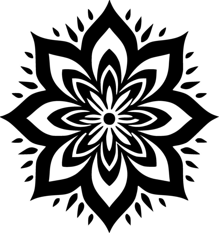 mandala - minimalistisk och platt logotyp - vektor illustration