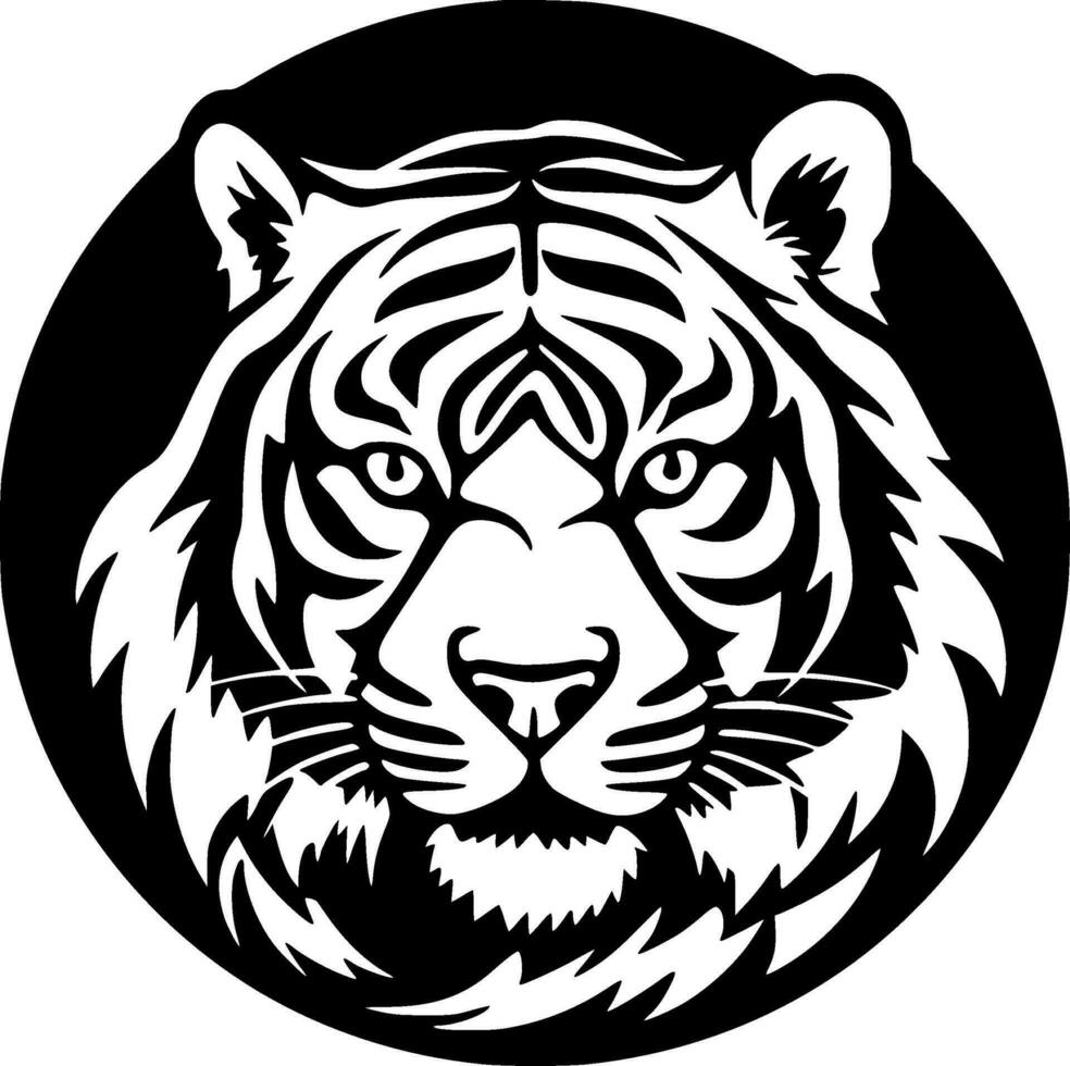 Tiger - - minimalistisch und eben Logo - - Vektor Illustration