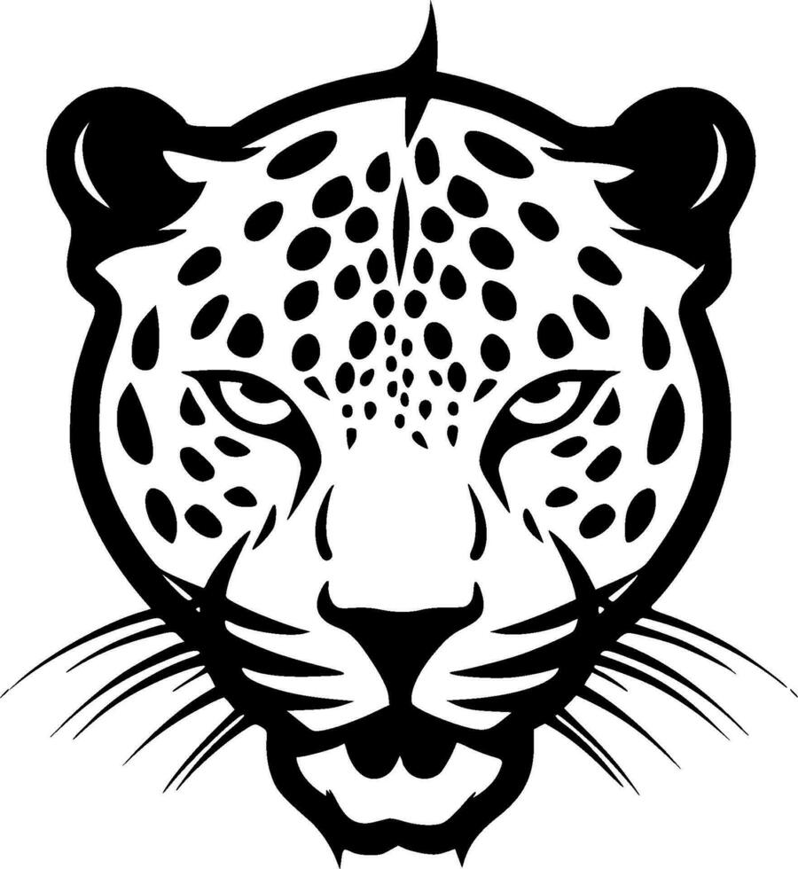 Leopard - - minimalistisch und eben Logo - - Vektor Illustration