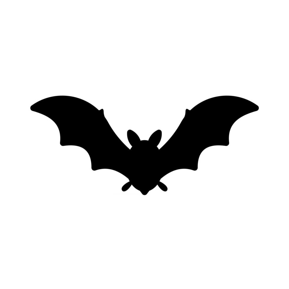 Fledermaus Vampir Vektor. gruselige Geisterfledermaus-Silhouette, die herausfliegt, um an Halloween Blut zu saugen. vektor