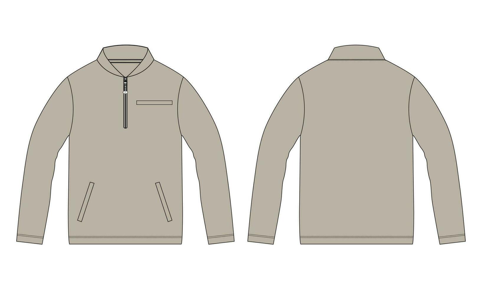 lange Ärmel Jacke Vektor Illustration Vorlage zum Herren und Jungs