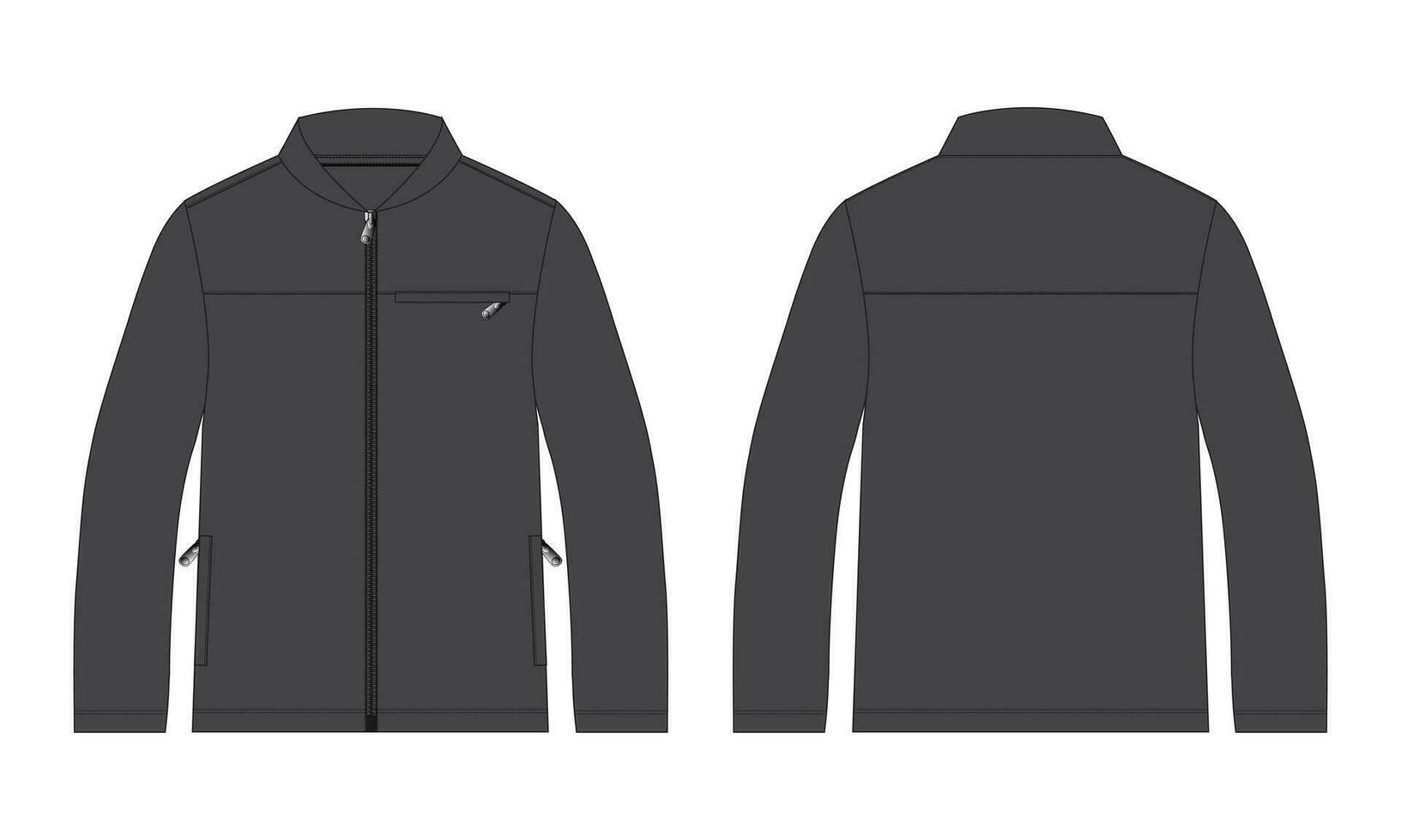 lange Ärmel Jacke Vektor Illustration Vorlage zum Herren und Jungs