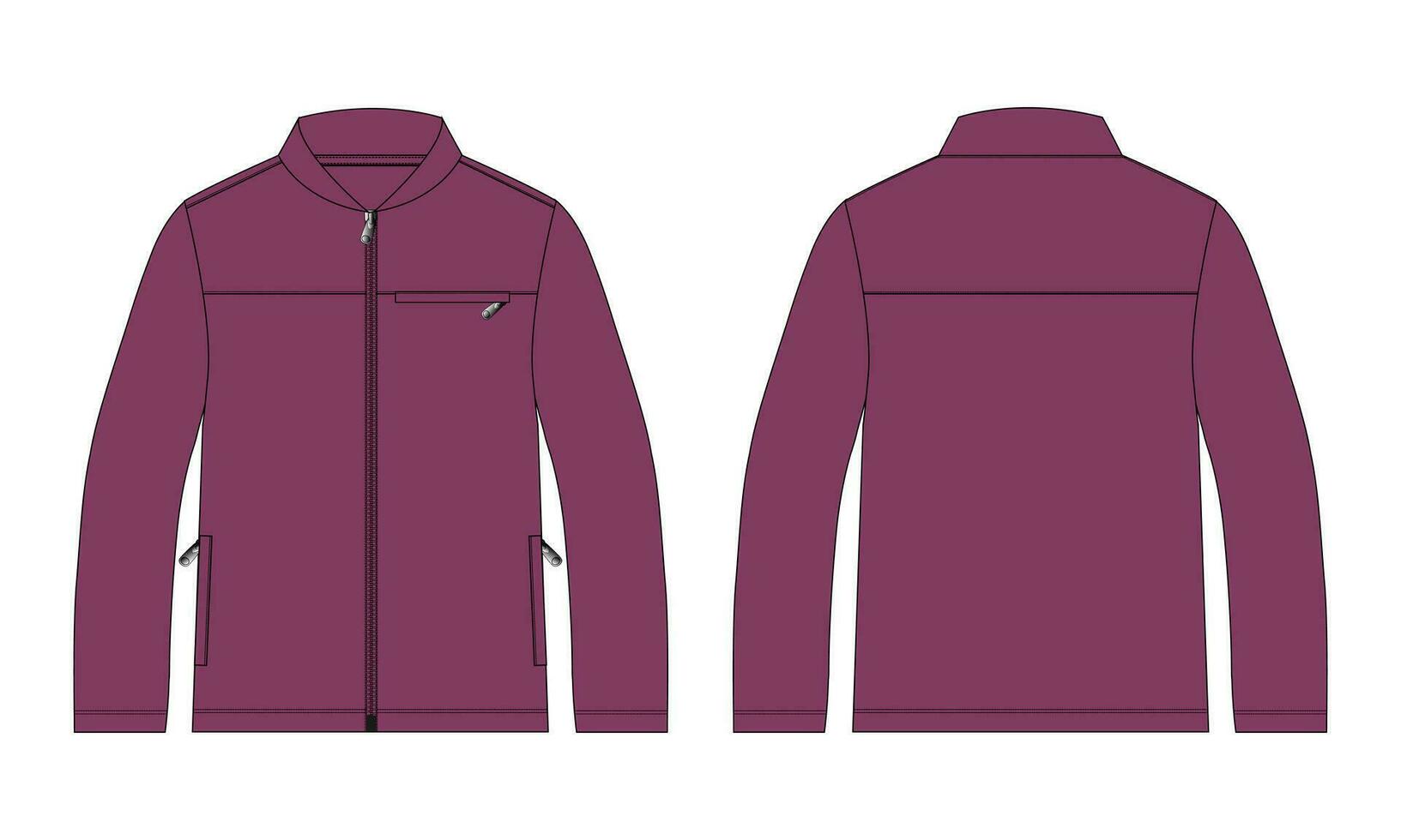 lange Ärmel Jacke Vektor Illustration Vorlage zum Herren und Jungs