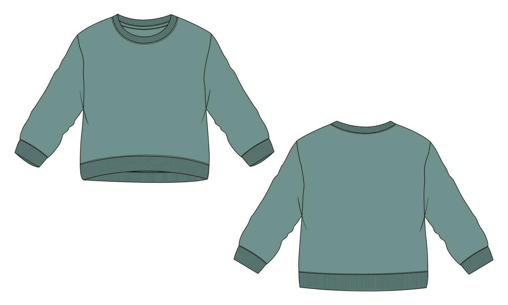 lange Ärmel Sweatshirt Vektor Illustration Vorlage zum Kinder