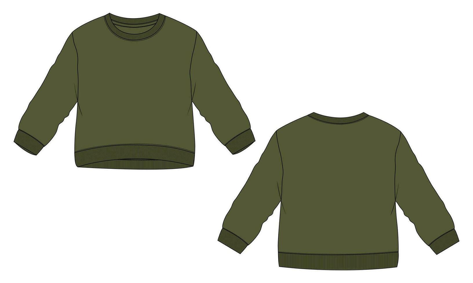 lange Ärmel Sweatshirt Vektor Illustration Vorlage zum Kinder