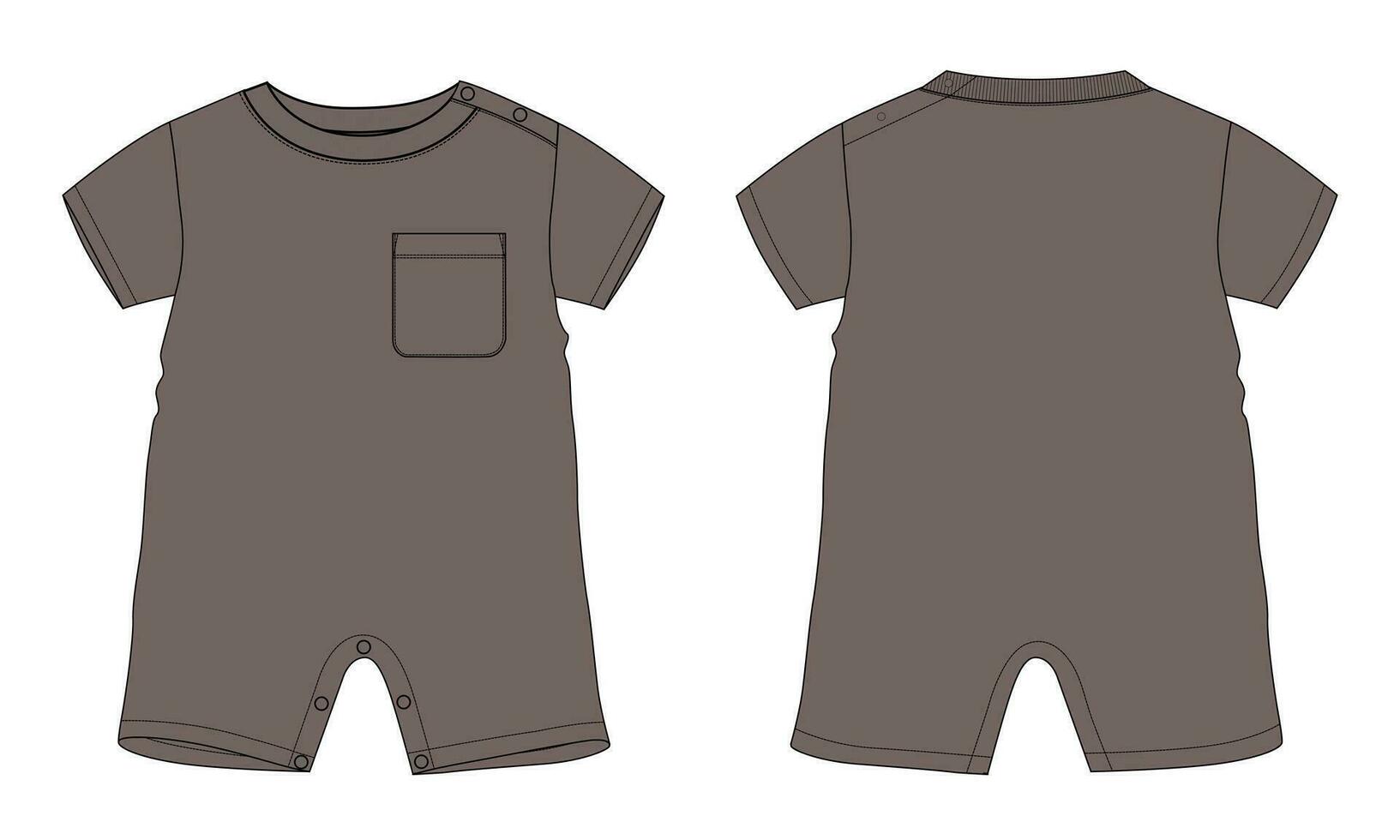 Baby Bodysuit Strampler Vektor Illustration Vorlage zum Kinder