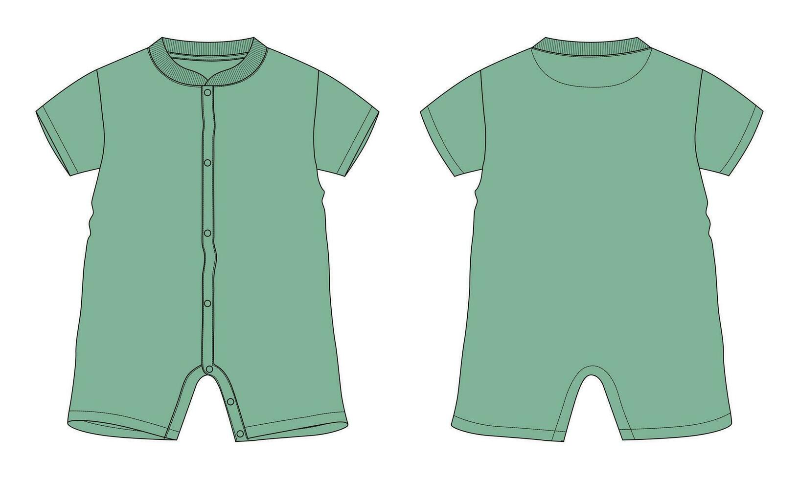 Baby Bodysuit Strampler Vektor Illustration Vorlage zum Kinder