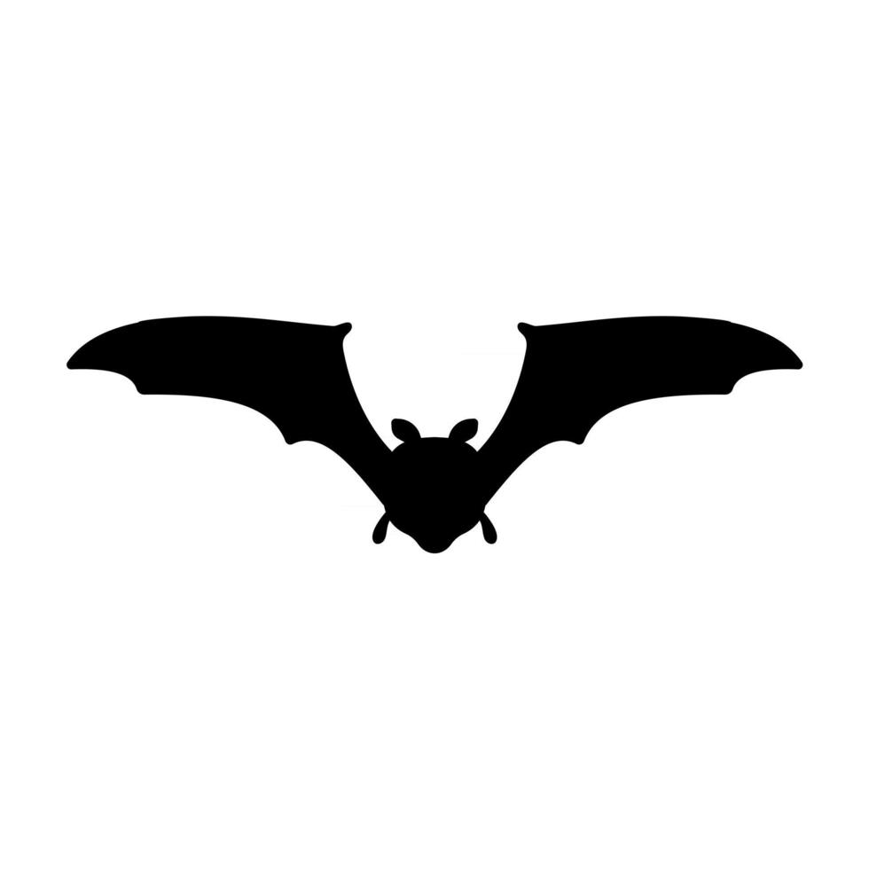 Fledermaus Vampir Vektor. gruselige Geisterfledermaus-Silhouette, die herausfliegt, um an Halloween Blut zu saugen. vektor