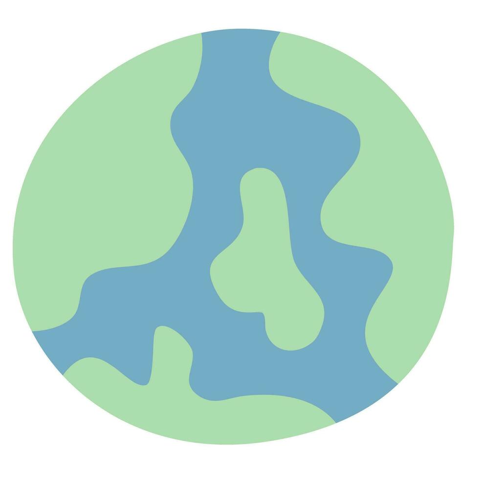 jord grön och blå med en flod i den vektor