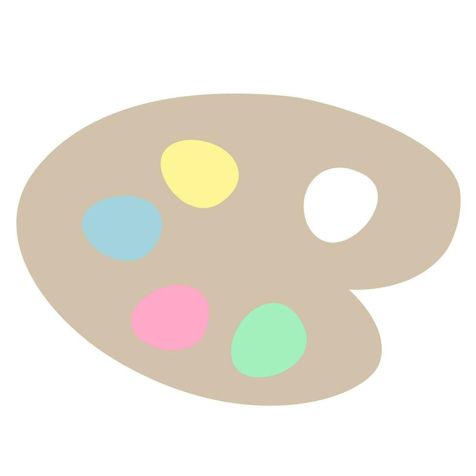 Palette mit farbig Eier auf es vektor