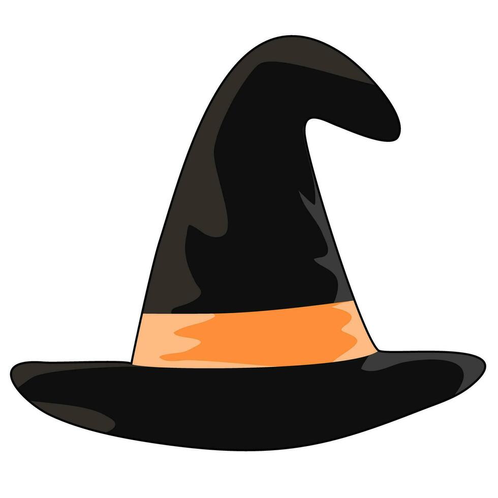 Hexe Hut mit Orange trimmen auf ein Weiß Hintergrund vektor