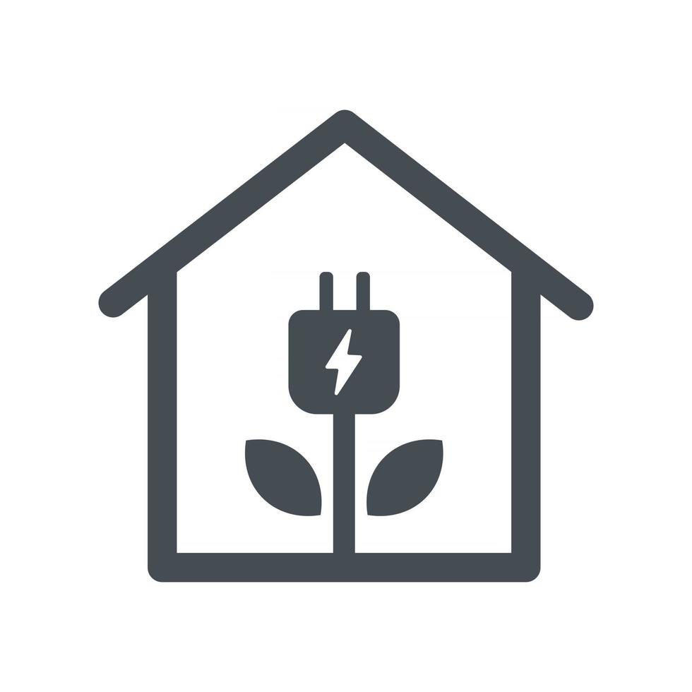 Solarhaus-Symbol. Häuser mit Solardächern für Haushaltsgeräte Konzept der natürlichen Energie vektor