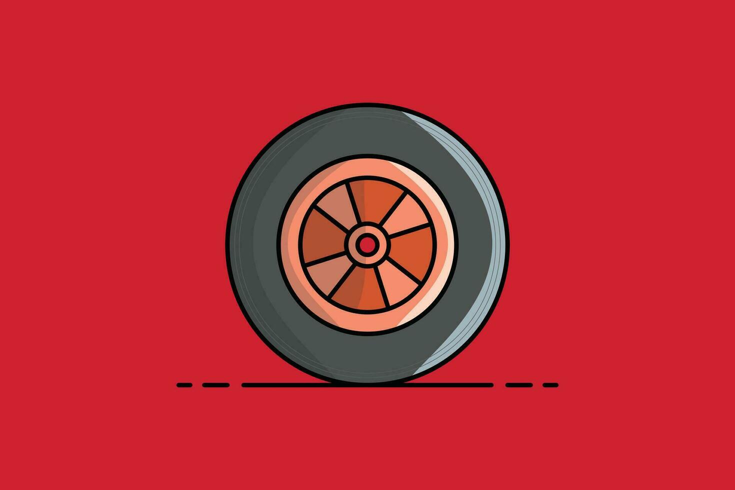 sport bil hjul däck vektor illustration.