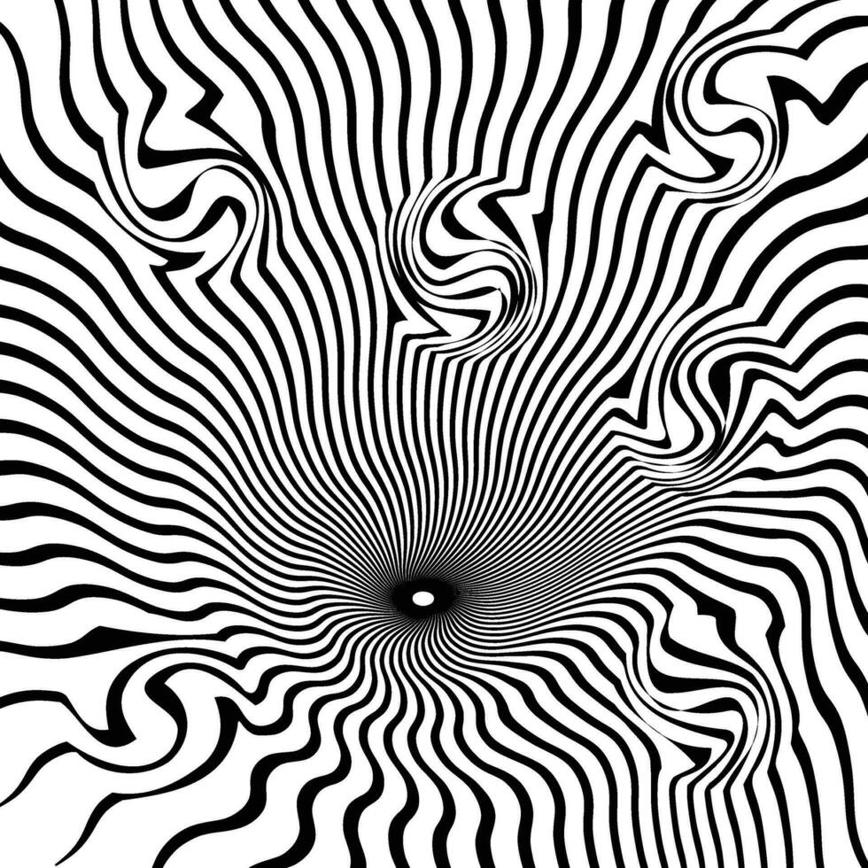 3d abstrakt svartvit bakgrund med linje mönster, vektor design, teknologi tema, dimensionell linje strömma i perspektiv, stor data, nanoteknik.