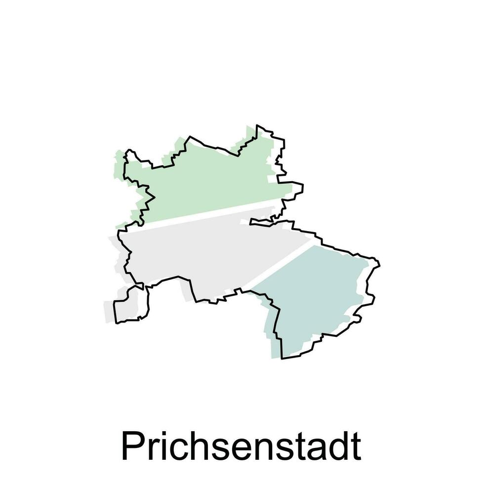 Vektor Karte von prichsenstadt bunt modern Gliederung Design, Welt Karte Land Vektor Illustration Design Vorlage