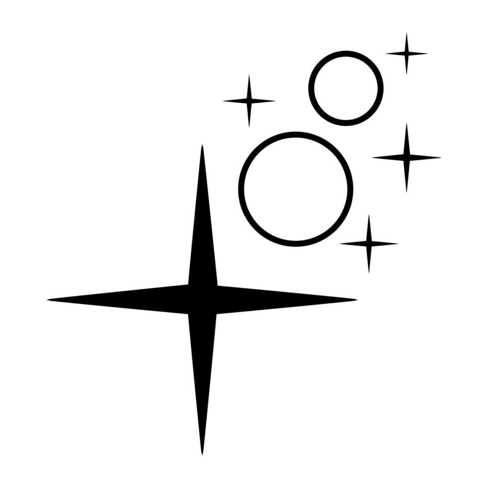 zwinkert Sterne. scheinen Symbol, sauber Star Symbol. isoliert auf Weiß Hintergrund. Vektor Illustration