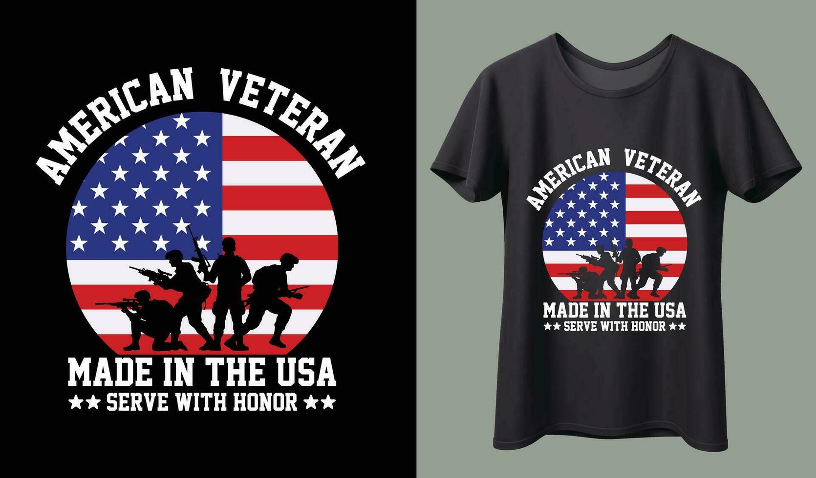 vektor veteran- av de förenad stater armén vektor t-shirt design