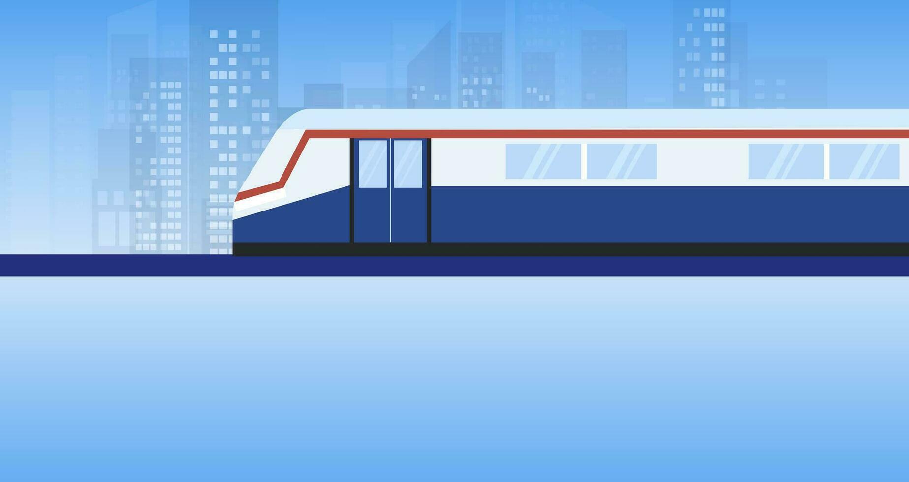 bts sky train i stadsbilden byggnader vektorillustration vektor