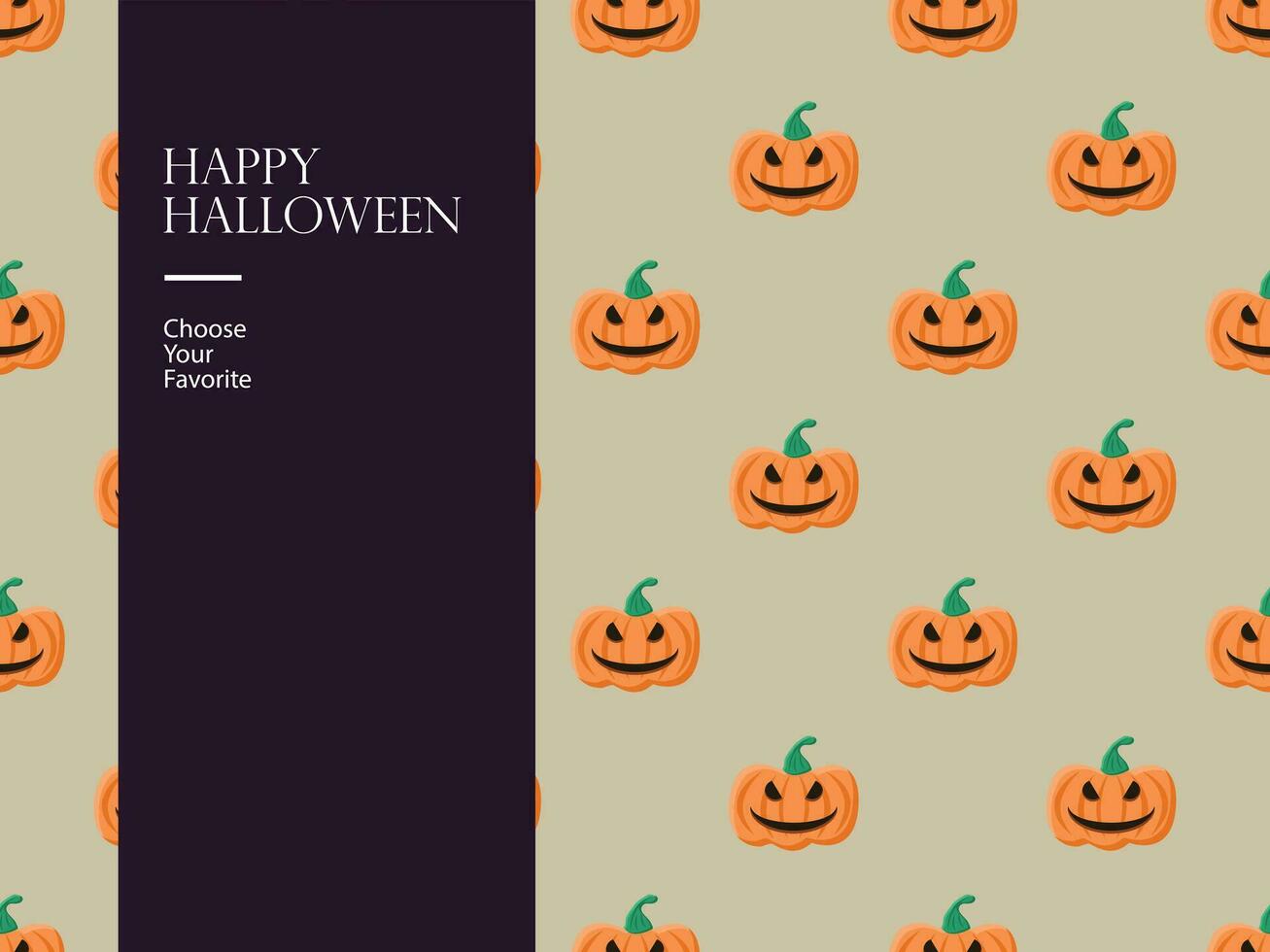 Halloween glücklich Vektor Element Grusel Oktober Karikatur böse verfolgt Kürbis einladen Party Monster- Kunst