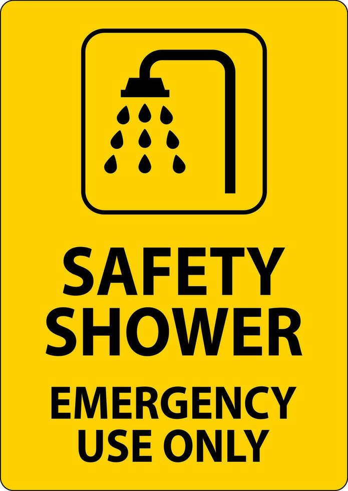 säkerhet dusch tecken, säkerhet dusch - nödsituation använda sig av endast vektor