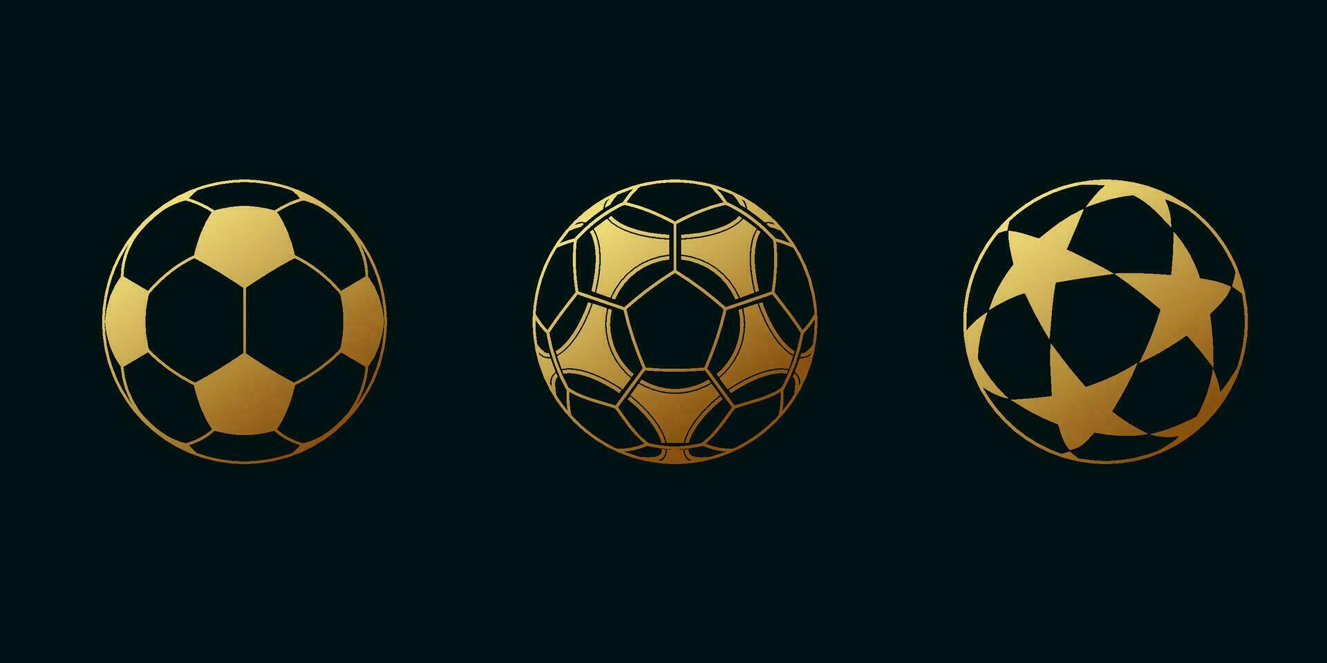 mängd av fotboll boll mönster och rand vektor