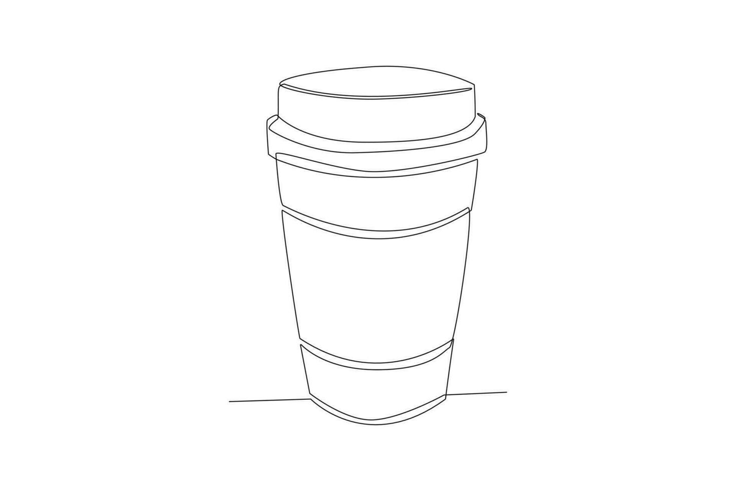 kontinuierlich einer Linie Zeichnung International Kaffee Tag Konzept. Gekritzel Vektor Illustration.