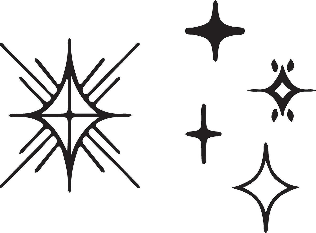 vektor illustration av en stjärna. geometrisk element av de stjärna linje konst. de magisk element av de stjärna.