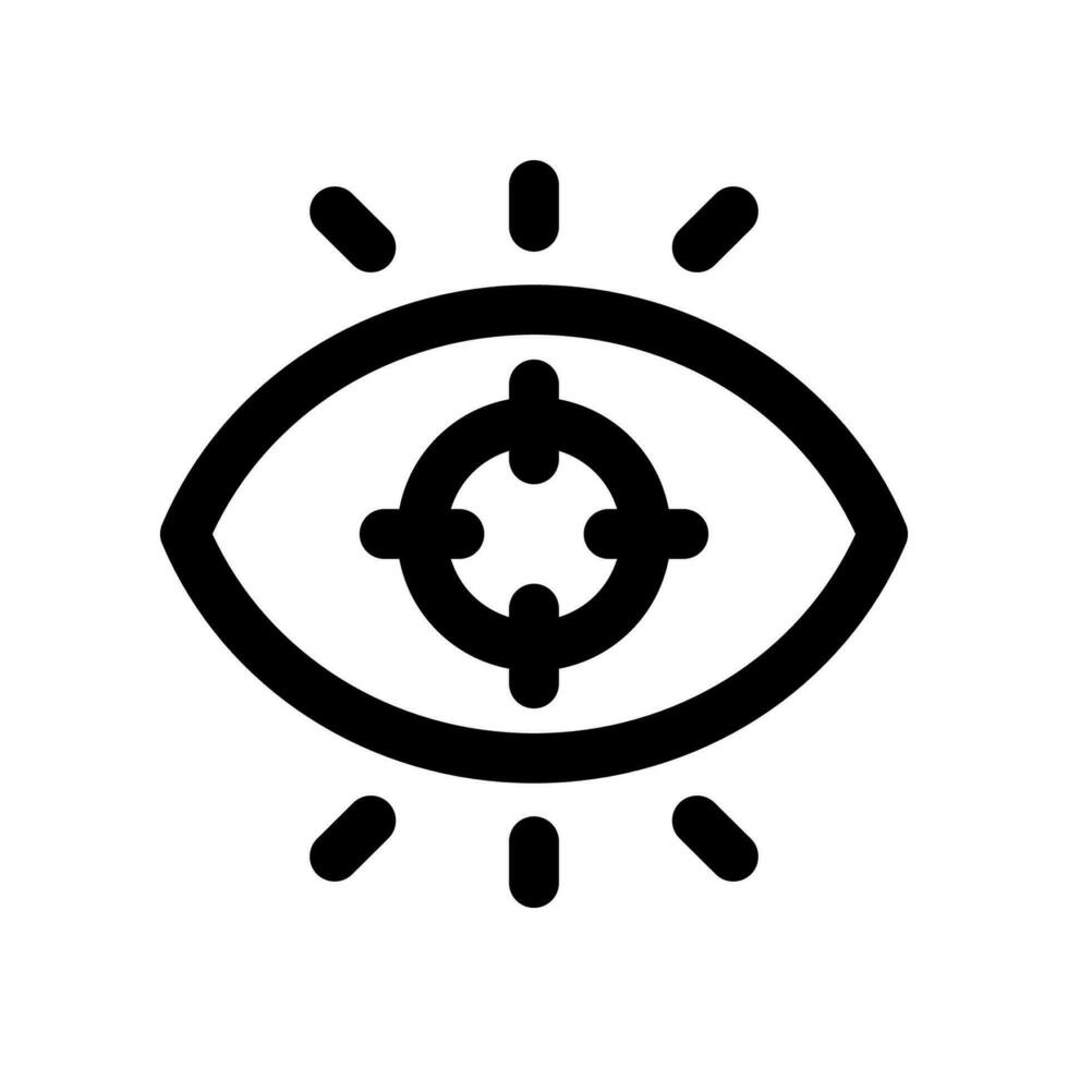 Vision Linie Symbol. Vektor Symbol zum Ihre Webseite, Handy, Mobiltelefon, Präsentation, und Logo Design.