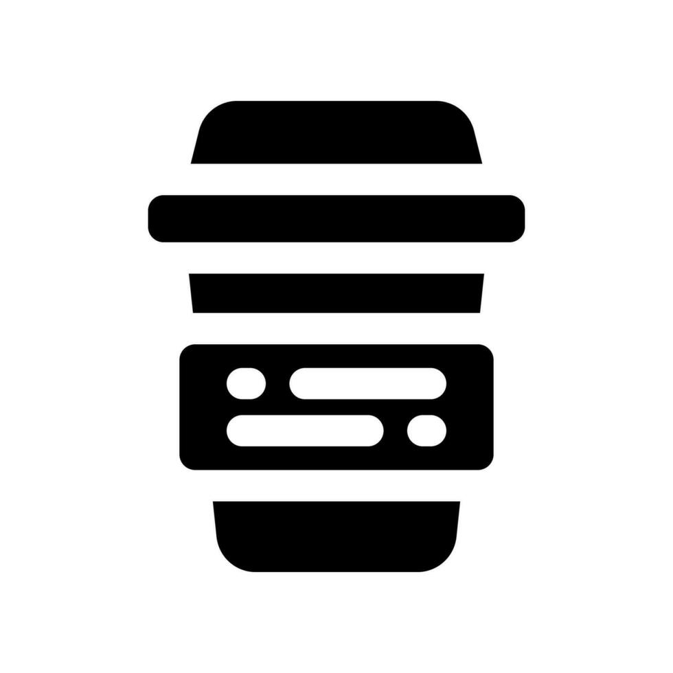 Kaffee Tasse Glyphe Symbol. Vektor Symbol zum Ihre Webseite, Handy, Mobiltelefon, Präsentation, und Logo Design.