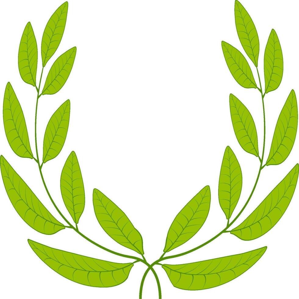 Lorbeer Kranz mit Grün Blätter Symbol Zeichen Symbol Ruhm Sieg vektor