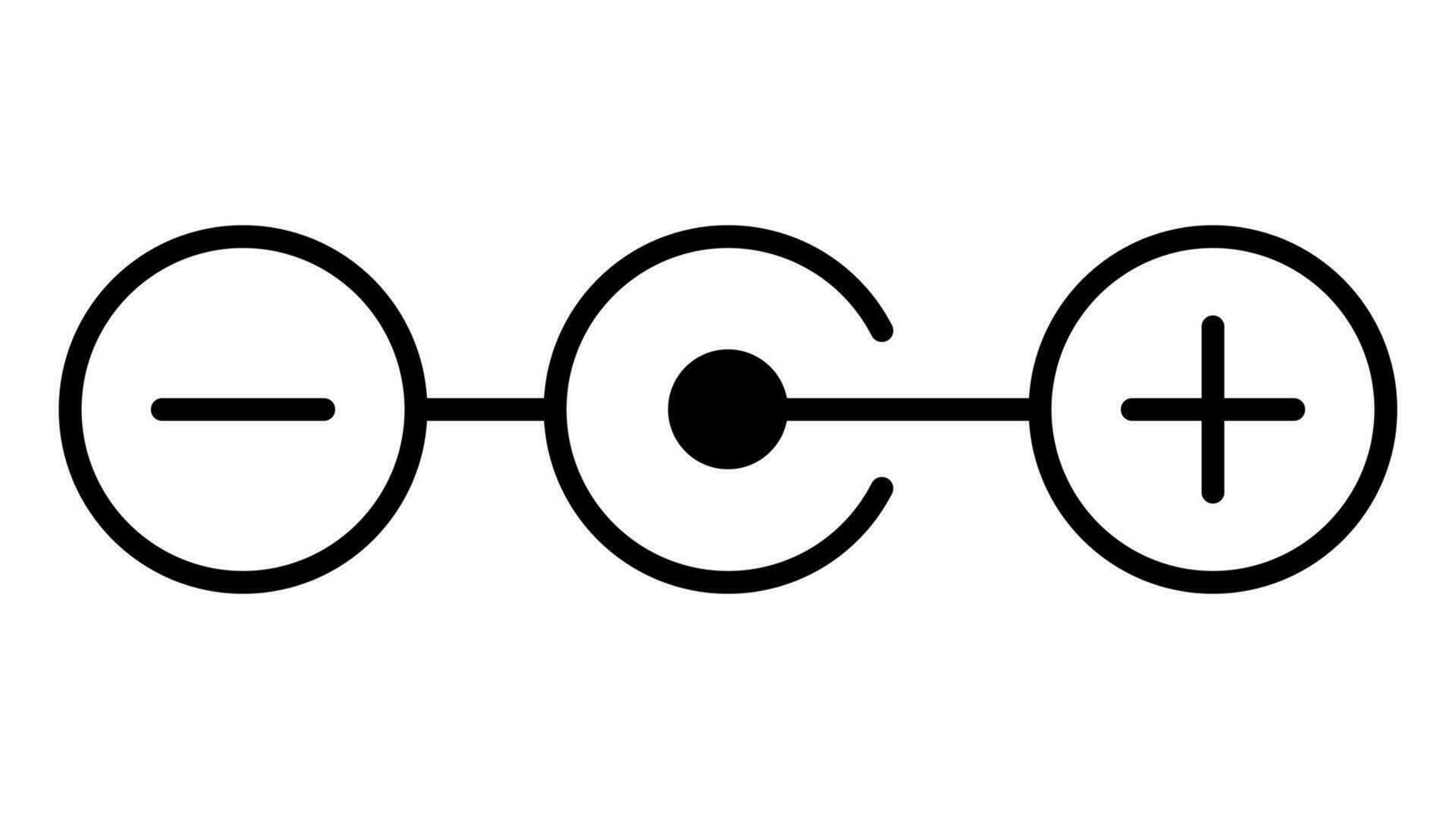 Polarität Symbol, 12 Volt Stecker Verbindung Diagramm, Polarität Beachtung vektor