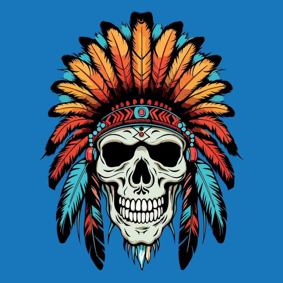 Apache indisch Krieger Kopf Logo Maskottchen Vektor Illustration