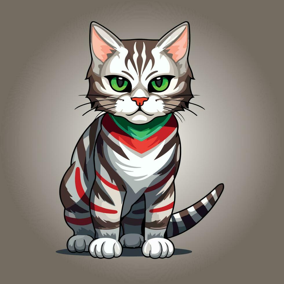 kawaii süß Katze Karikatur Zeichen Vektor isoliert Illustration