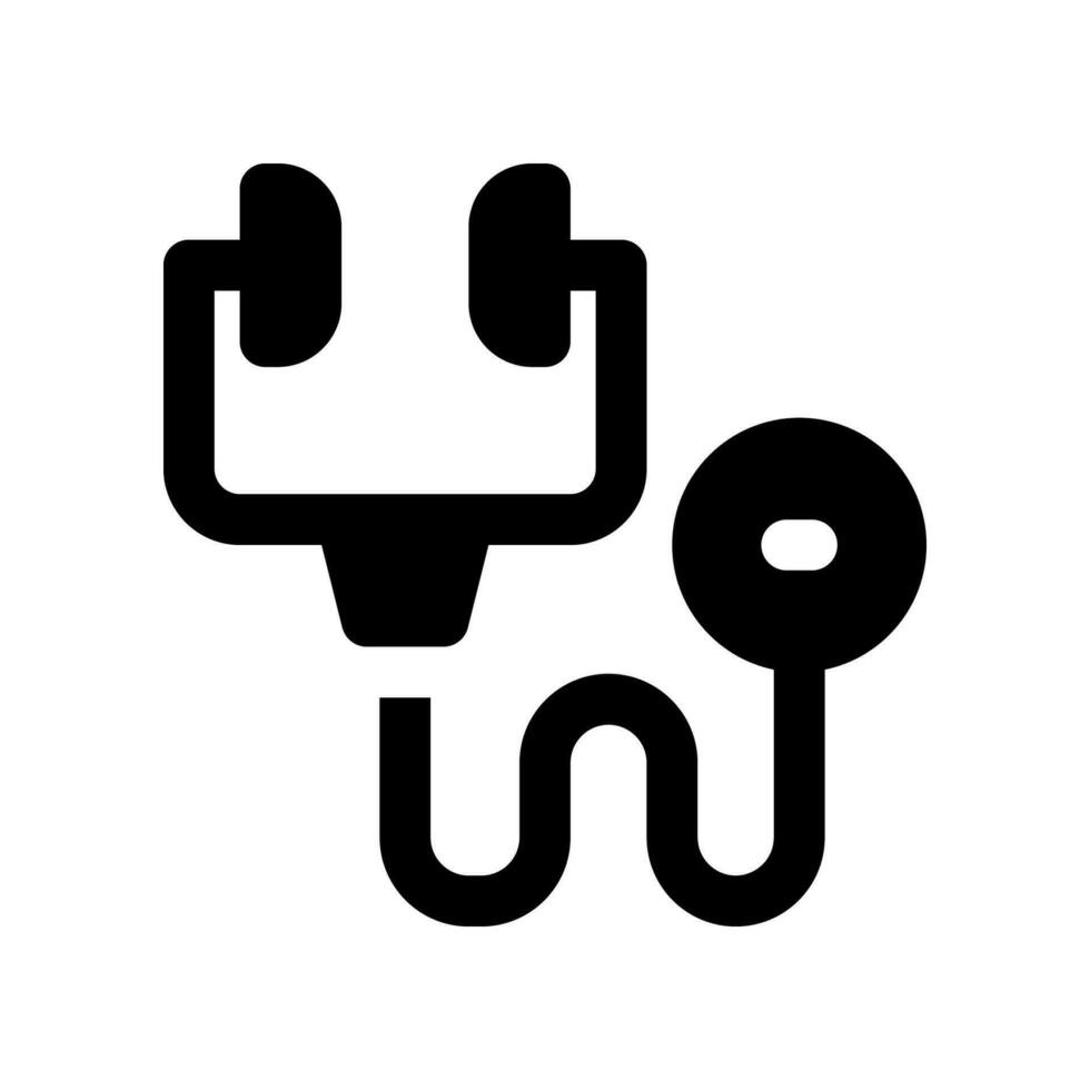stetoskop glyf ikon. vektor ikon för din hemsida, mobil, presentation, och logotyp design.