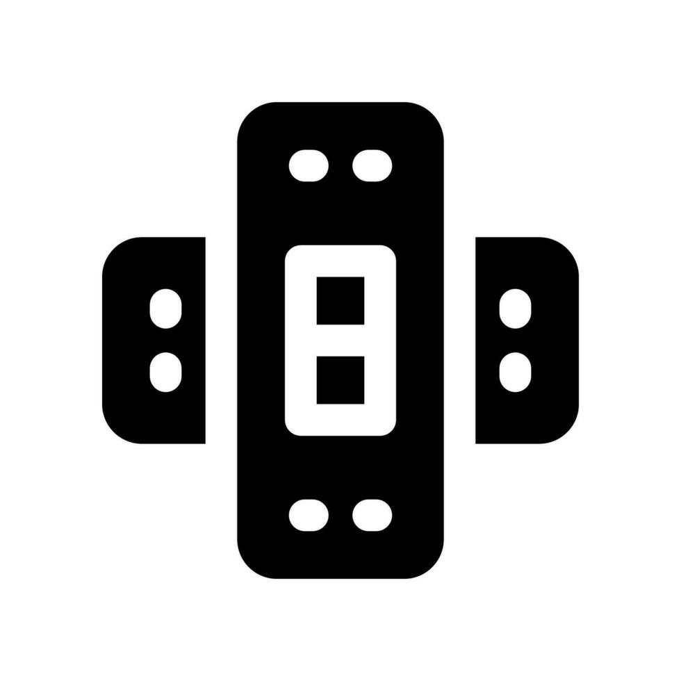 Band Hilfe Glyphe Symbol. Vektor Symbol zum Ihre Webseite, Handy, Mobiltelefon, Präsentation, und Logo Design.