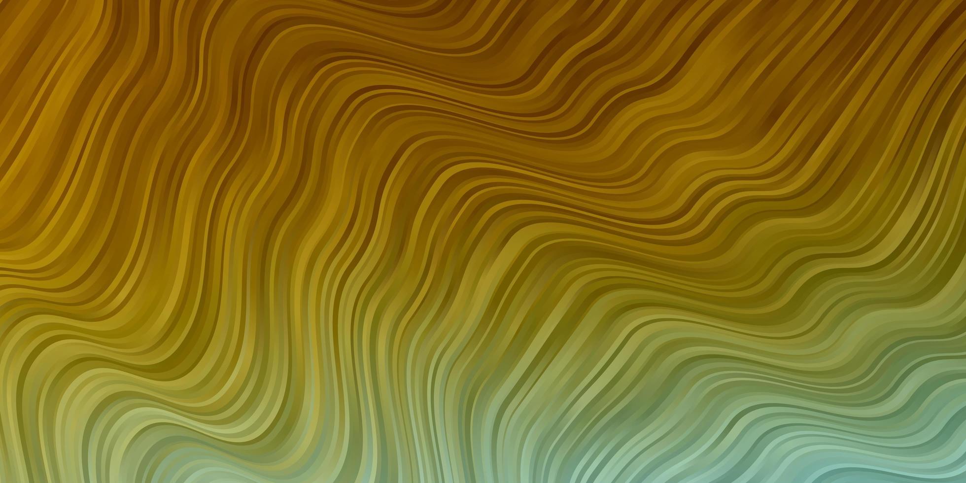 hellblauer, gelber Vektorhintergrund mit gebogenen Linien. Illustration im abstrakten Stil mit Farbverlauf gebogen. Muster für Websites, Zielseiten. vektor