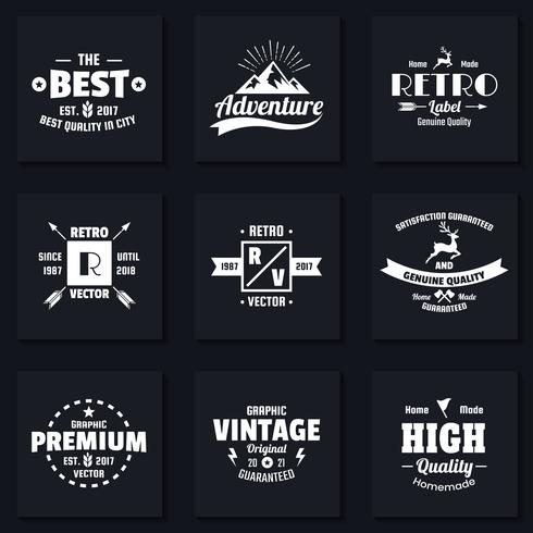 Vintage Retro Vector Logo för banner