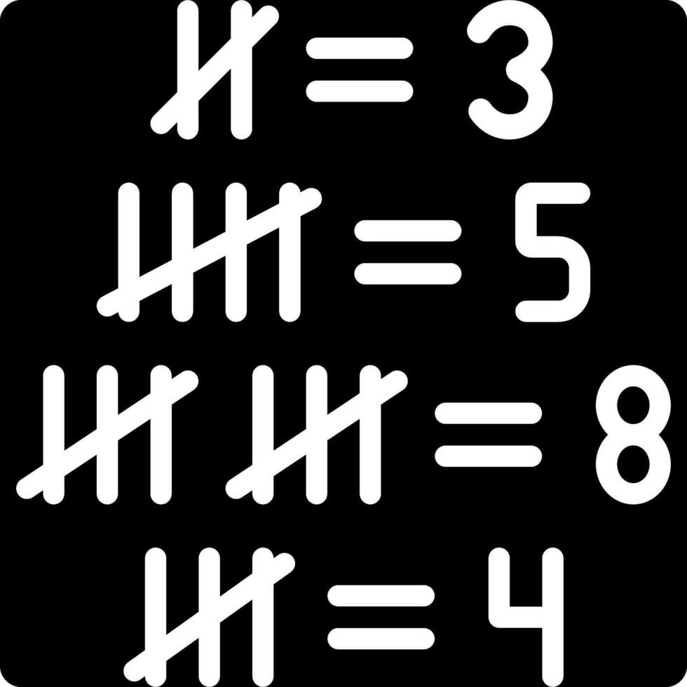solide Symbol zum Anzahl vektor
