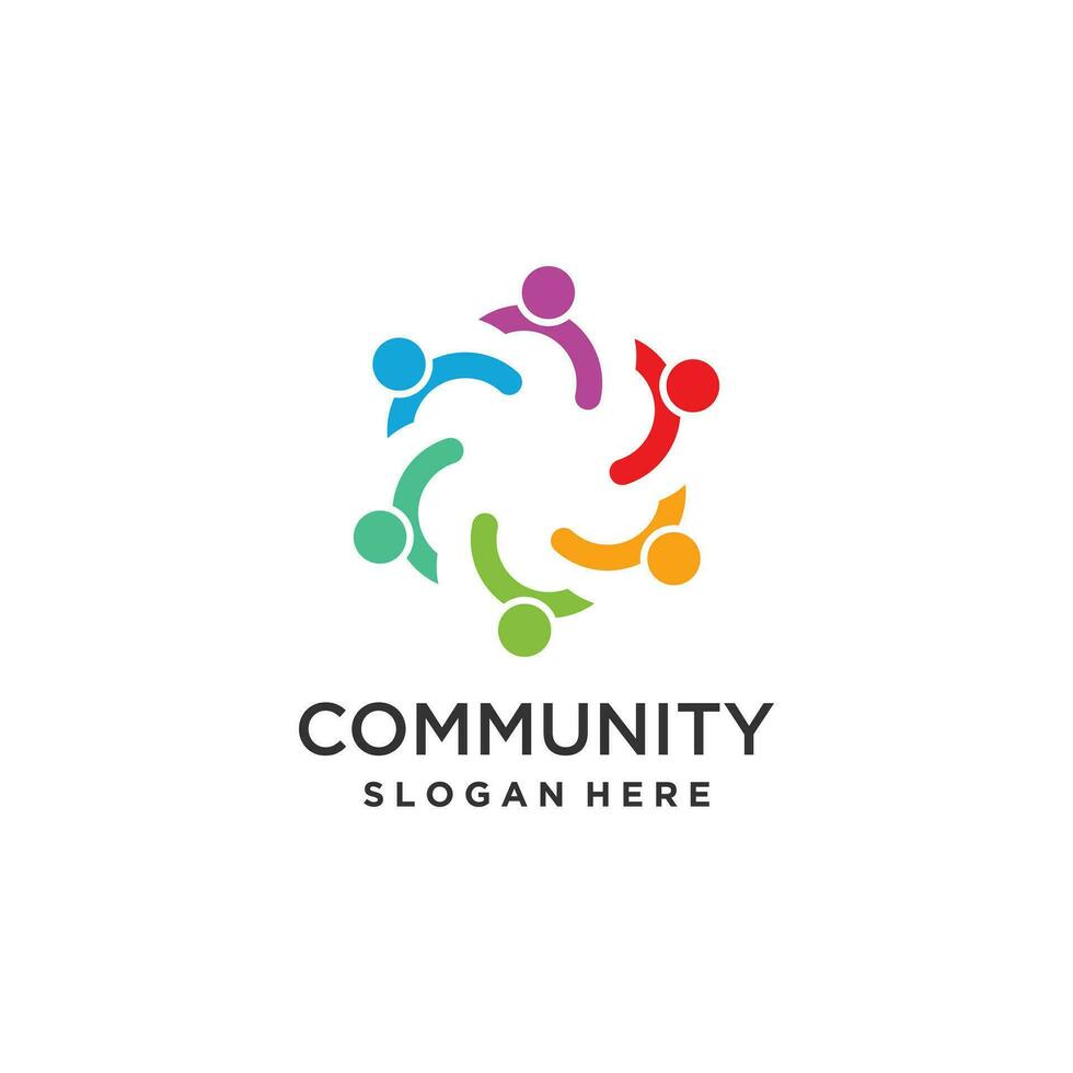 Gemeinschaft Logo Design mit modern kreativ Idee vektor