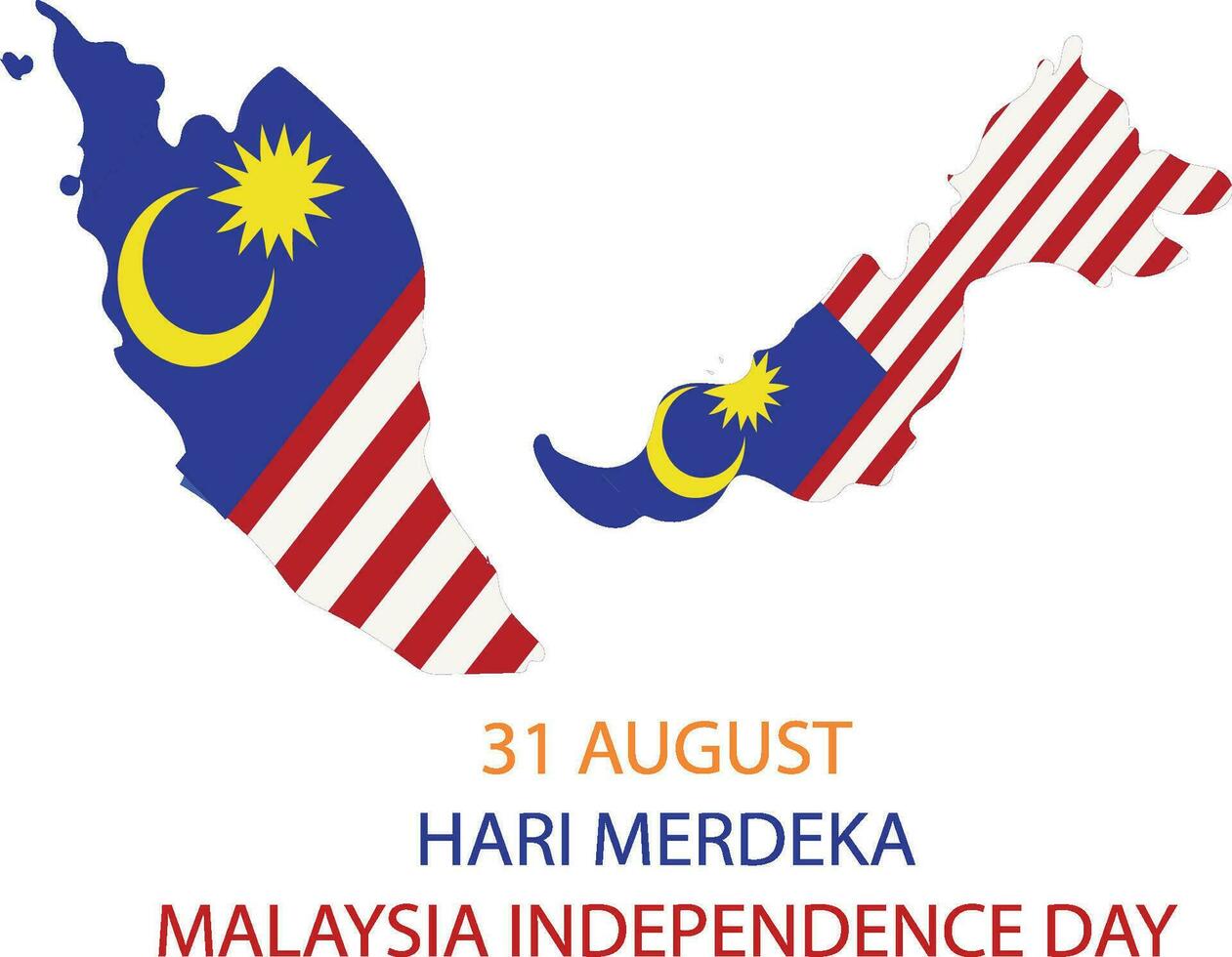 malaysia oberoende dag 31 augusti. vektor