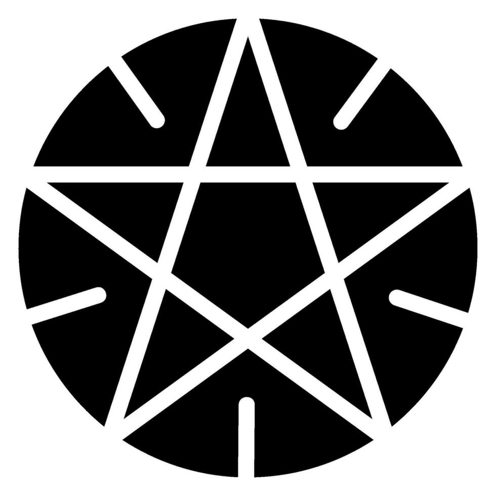 pentagram glyf ikon vektor