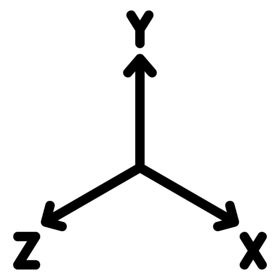 Koordinaten Linie Symbol vektor