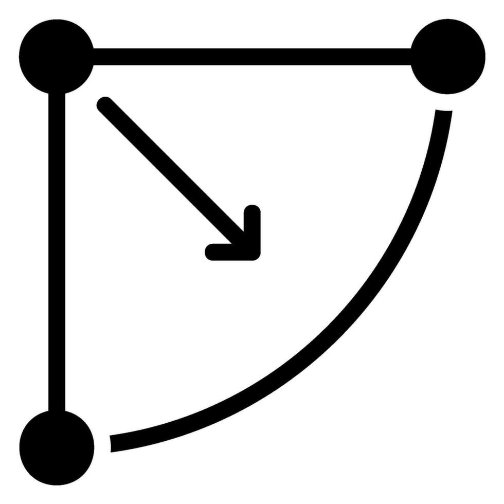 radie glyf ikon vektor