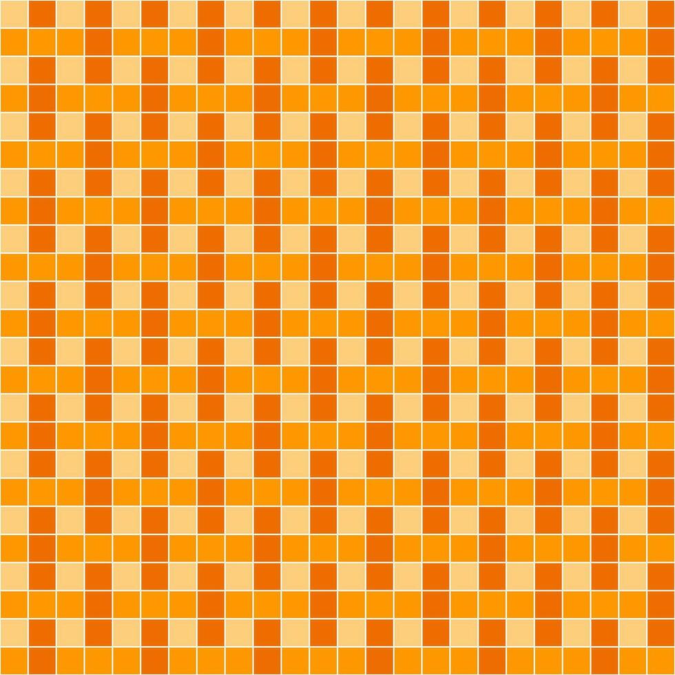 Orange Fliese Hintergrund, Mosaik Fliese Hintergrund, Fliese Hintergrund, nahtlos Muster, Mosaik nahtlos Muster, Mosaik Fliesen Textur oder Hintergrund. Badezimmer Mauer Fliesen, Schwimmen Schwimmbad Fliesen. vektor