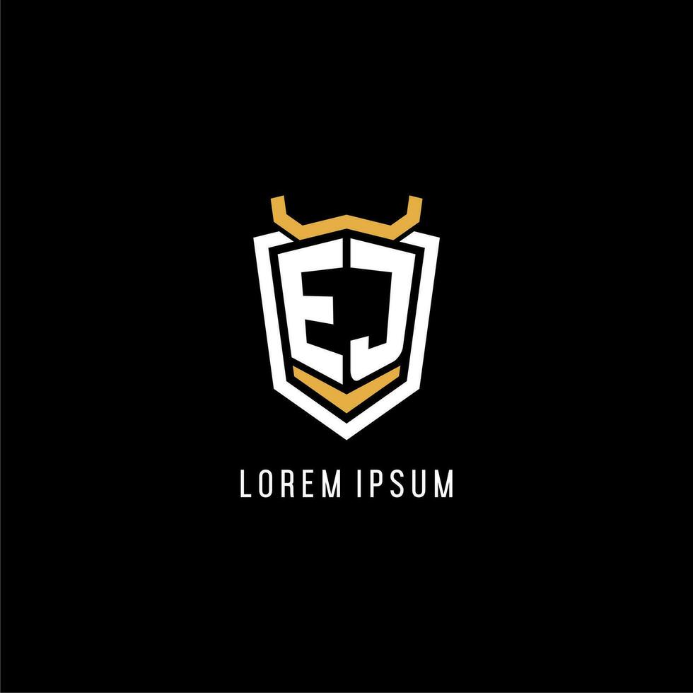 första ej geometrisk skydda esport logotyp monogram design stil vektor