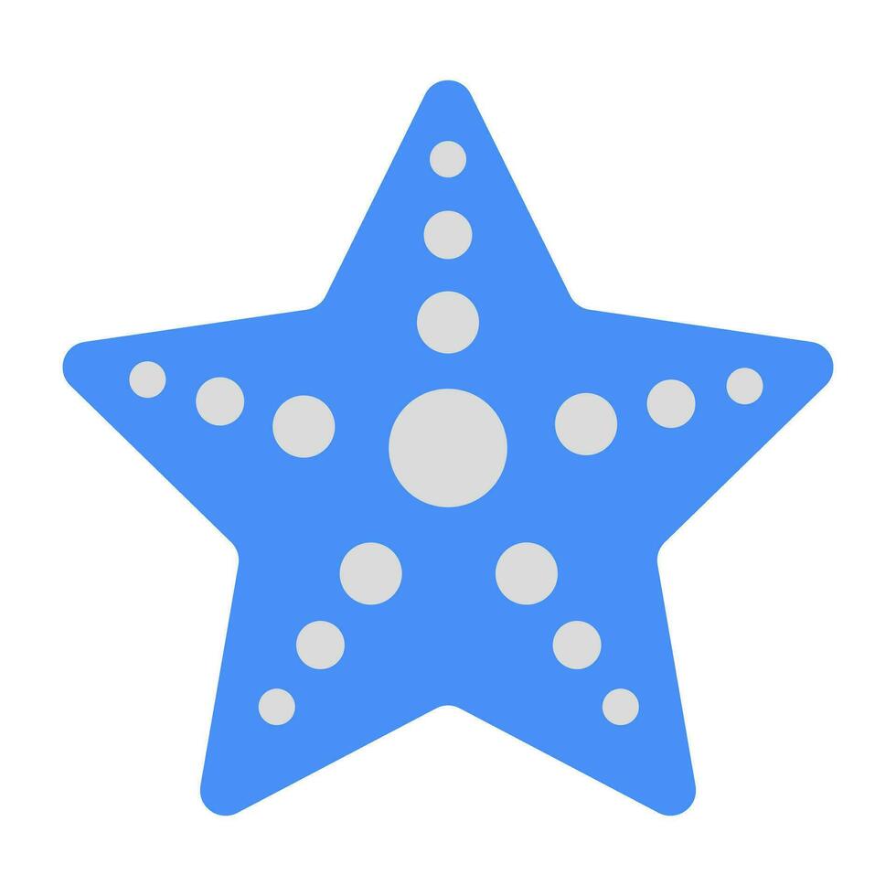 eben Symbol von Star Fisch vektor