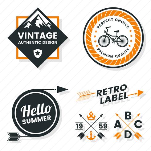 Vintage Retro Vector Logo för banner