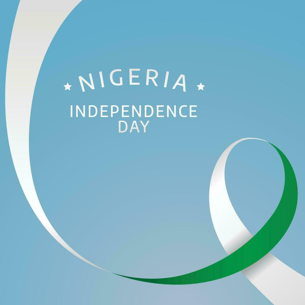 nigeria oberoende dag design mall Bra för firande ändamål. platt nigeria flagga design. baner mall. vektor eps 10.