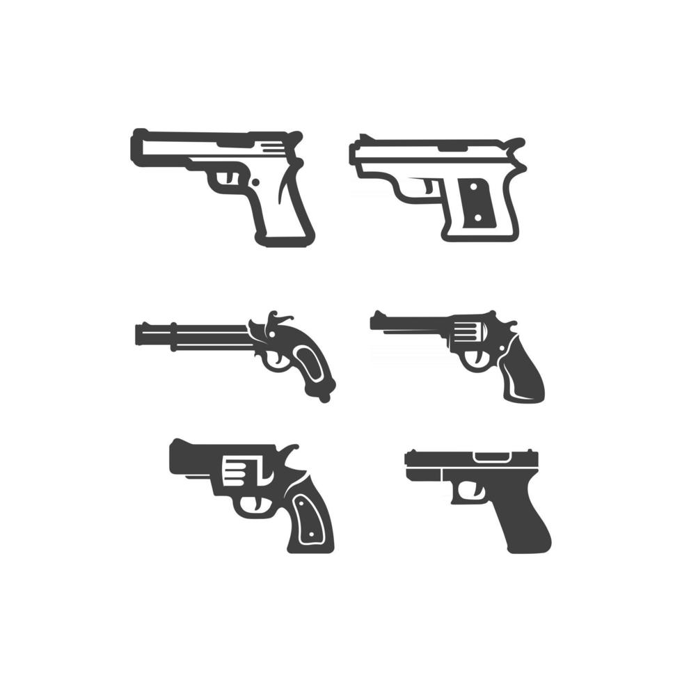 pistol logotyp och armé soldat prickskytt sköt vektor design illustration militär skott revolver